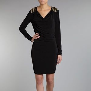 Michael Kors Gold Studded Little Black Dress